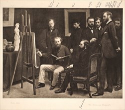 Henri Fantin-Latour (French, 1836 - 1904). Un Atelier aux Batignolles. Photogravure reproduction