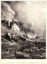 EugÃ¨ne Isabey (French, 1803 - 1886). Refitting a Boat at Low Tide (Radoub d'une Barque Ã  Marée