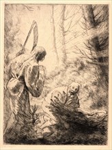 Alphonse Legros (French, 1837 - 1911). Death and the Woodcutter (La Mort et le BÃ»cheron), Second