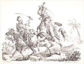 Carle Vernet (aka Antoine Charles Horace Vernet, French, 1758 - 1836). Hussar in a Sabre Battle