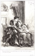 EugÃ¨ne Delacroix (French, 1798 - 1863). Hamlet: N'ajoute rien..., 1834-1843. From Hamlet.