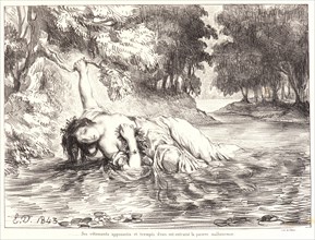 EugÃ¨ne Delacroix (French, 1798 - 1863). Hamlet: Ses vÃªtements..., 1834-1843. From Hamlet.