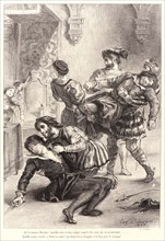 EugÃ¨ne Delacroix (French, 1798 - 1863). Hamlet: Ah! je meurs..., 1834-1843. From Hamlet.