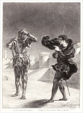 EugÃ¨ne Delacroix (French, 1798 - 1863). Hamlet: Je suis l'esprit..., 1834-1843. From Hamlet.