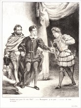 EugÃ¨ne Delacroix (French, 1798 - 1863). Hamlet: Voudriez-vous..., 1834-1843. From Hamlet.