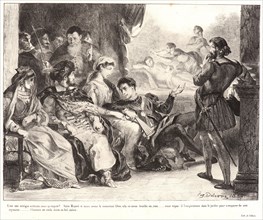 EugÃ¨ne Delacroix (French, 1798 - 1863). Hamlet: C'est une intrigue..., 1834- 1843. From Hamlet.
