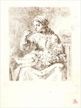Jean-FranÃ§ois Millet (French, 1814 - 1875). Woman Feeding Her Child (La Bouillie), 1861. Etching