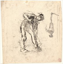 Jean-FranÃ§ois Millet (French, 1814 - 1875). Peasant Digging (BÃªcheur au travail), ca. 1863.