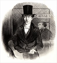 Honoré Daumier (French, 1808 - 1879). Un paiement de dividende, 1845. From Les Beaux Jours de la