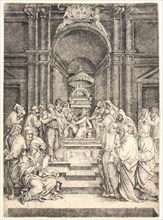 Domenico Beccafumi (Italian, 1486 - 1551). Christ Disputing with the Doctors in the Temple, before