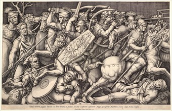Nicolas Béatrizet (French, born 1507 or 1515, died ca. 1565). Roman Soldiers in Combat with the