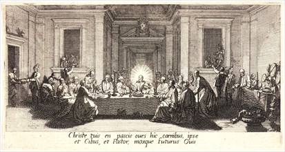 Jacques Callot (French, 1592 - 1635). Last Supper (La céne), 1618. From The Large Passion. Etching.