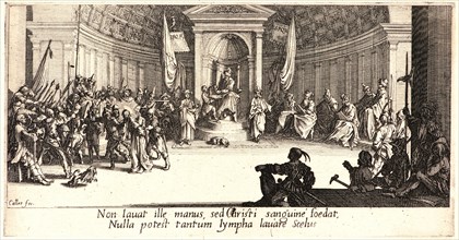 Jacques Callot (French, 1592 - 1635). The Sentence of Death (La condamnation Ã  mort), 1618. From