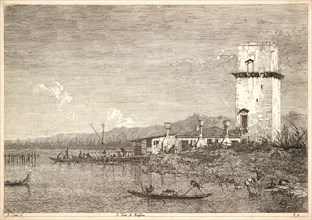 Canaletto (aka Antonio Canale) (Italian, 1697 - 1768). Tower of Malghera (La Torre de Malghera),
