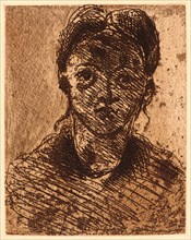 Paul Cézanne (French, 1839 - 1906). Head of a Young Girl (TÃªte de Jeune Fille), 1873. Etching.