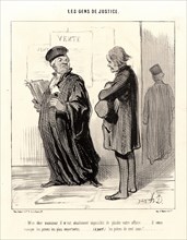 Honoré Daumier (French, 1808 - 1879). Mon cher Monsieur...Impossible de plaider votre affaire, 1846