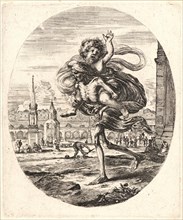 Stefano Della Bella (Italian, 1610 - 1664). La Mort emportant sur son dos un enfant, 1648. From The
