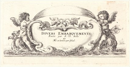 Stefano Della Bella (Italian, 1610 - 1664). Frontispiece for Divers Embarquements, 1644. From