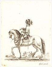Stefano Della Bella (Italian, 1610 - 1664). Cavalier allant au pas vers la gauche, 1642-1645. From