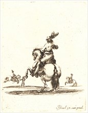 Stefano Della Bella (Italian, 1610 - 1664). Cavalier vu par derriere, 1642-1645. From Divers
