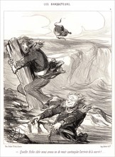 Honoré Daumier (French, 1808 - 1879). Quelle fichu idee nous avon eu..., 1849. From Les Banqueteurs
