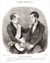 Honoré Daumier (French, 1808 - 1879). Réception d'un Franc-Macon, 1846. From Les Beaux Jours de la