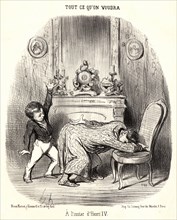 Honoré Daumier (French, 1808 - 1879). A` l'instar d'Henri IV, 1852. From Tout Ce Qu'on Voudra.