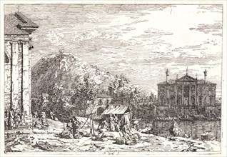 Canaletto (aka Antonio Canale) (Italian, 1697 - 1768). Villa by the River (La Villa au de lÃ  d'une