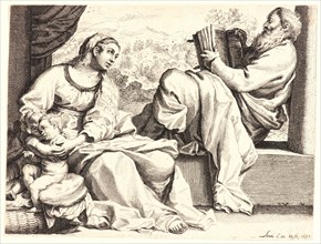 Annibale Carracci (Italian, 1560 - 1609). The Holy Family, 1590. Etching and engraving. Second