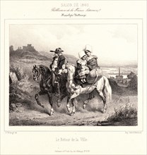 Hippolyte Bellangé (French, 1800 - 1866). Le Retour de la Ville, ca. 1840. Lithograph.