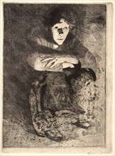 Albert Besnard (French, 1849 - 1934). In the Embers (Dans les Cendres), 1887. Etching, drypoint,