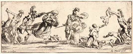 Pierre Brebiette (French, ca. 1598 - 1650). Slaughter of the Innocents, 17th century. Etching.