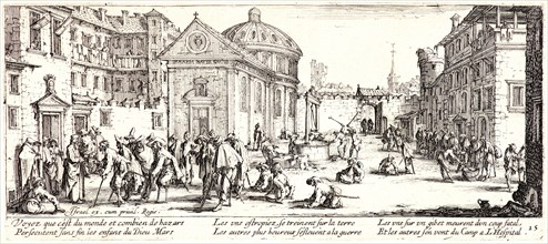 Jacques Callot (French, 1592 - 1635). The Hospital (L'HÃ´pital), 1633. From The Large Miseries of