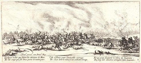 Jacques Callot (French, 1592 - 1635). The Battle (La BÃ¢taille), 1633. From The Large Miseries of