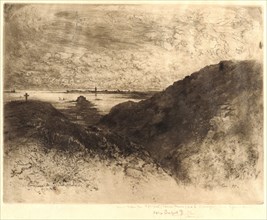 Félix Hilaire Buhot (French, 1847 - 1898). The Cliff, Bay of St. Malo (La Falaise, Baie de St.