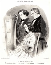 Honoré Daumier (French, 1808 - 1879). La dame qui cultive les arts, 1846. From Les Beaux Jours de