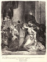 EugÃ¨ne Delacroix (French, 1798 - 1863). Marguerite at the Church (Marguerite Ã  lâ€ôéglise), 1828.