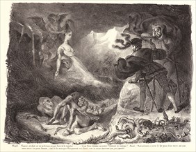EugÃ¨ne Delacroix (French, 1798 - 1863). Margueriteâ€ôs Shadow Appearing to Faust (Lâ€ôombre de