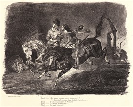 EugÃ¨ne Delacroix (French, 1798 - 1863). Faust and Mephistopheles Galloping on the Night of the