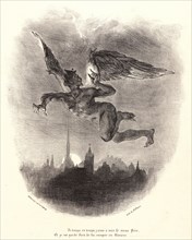 EugÃ¨ne Delacroix (French, 1798 - 1863). Mephistopheles in the Air (MéphistophélÃ¨s dans les airs),