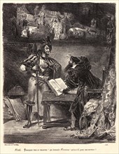 EugÃ¨ne Delacroix (French, 1798 - 1863). Mephistopheles Appearing to Faust (MéphistophélÃ¨s