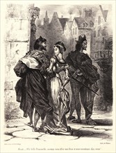 EugÃ¨ne Delacroix (French, 1798 - 1863). Faust Trying to Seduce Marguerite (Faust cherchant Ã