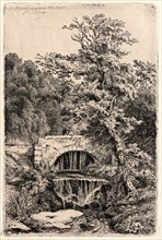 EugÃ¨ne-Stanislas-Alexandre Blery (French, 1805 - 1887). Waterfall, 19th century. Etching.