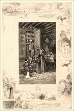 Félix Hilaire Buhot (French, 1847 - 1898). Illustrations for Daudet's Lettres de Mon Moulin, Plate