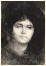 EugÃ¨ne CarriÃ¨re (French, 1849 - 1906). Mme. EugÃ¨ne CarriÃ¨re, 1893. Lithograph on loose China
