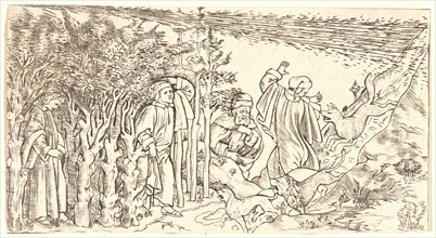 Anonymous (Italian). Divine Comedy: Dante Lost in the Wood, Escaping and Meeting Virgil, 1481.