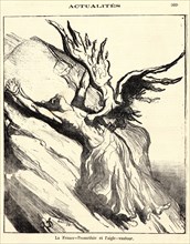 Honoré Daumier (French, 1808 - 1879). La Franceâ€îProméthée et l'aigle- vautour, 1871. From