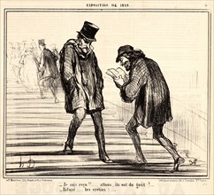 Honoré Daumier (French, 1808 - 1879). Je suis reÃ§u!! ... Refusé... les cretins!, 1859. From