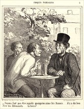 Honoré Daumier (French, 1808 - 1879). Voyons, faut pas Ãªtre injuste quoiqu'on aime les Danois,