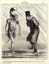 Honoré Daumier (French, 1808 - 1879). Vous trouvez le printemps trop froid..., 1867. From